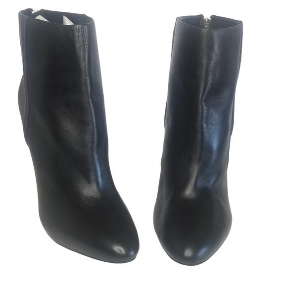 CAbi Bisset Color Block Pointed Toe Leather Booties Black Vino Size 11 - Picture 8 of 16